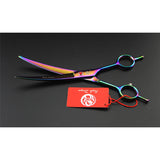 7" Professional 4pc Dog Grooming Set - Straight, Curved, & Thinning Scissors plus Comb